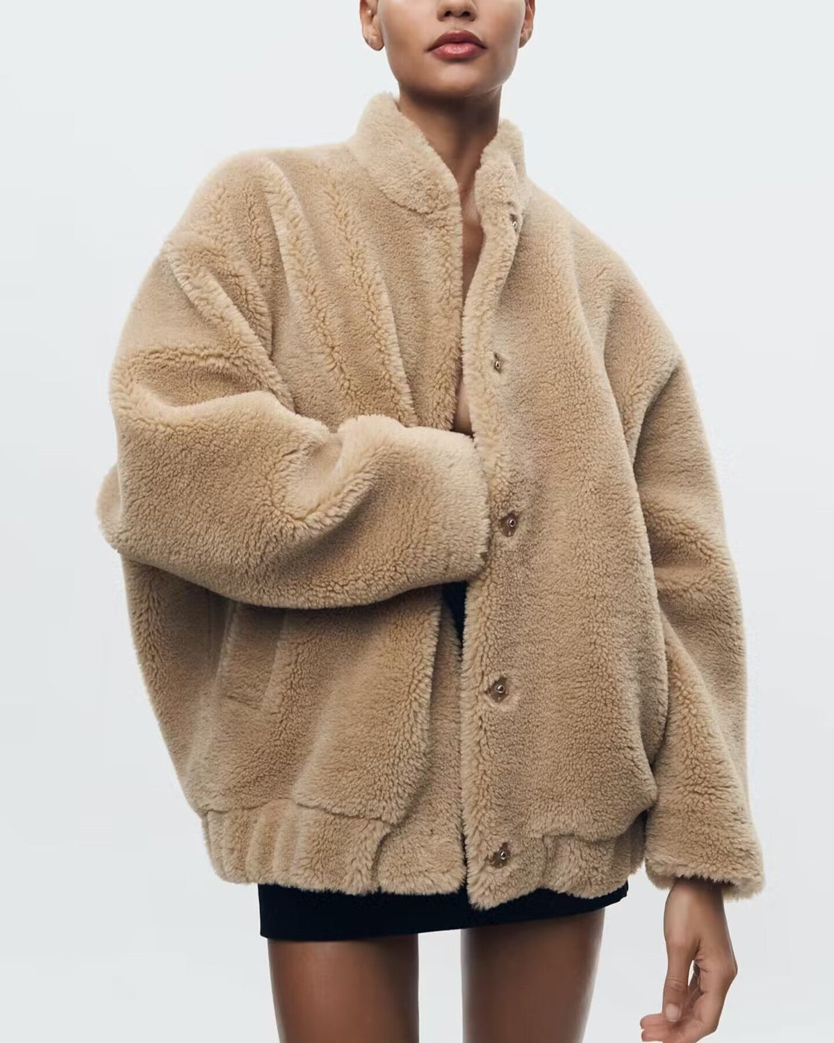 JO | Soft teddy bear coat for women