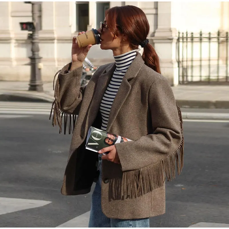 JO | Blazer with lapel collar for women