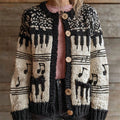 Vintage Musician Piano Keys & Music Notes Isle Cardigan artswardrobe