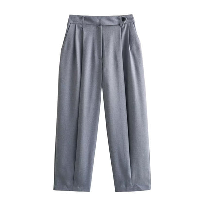 Asymmetric Vest Pleated Design Skinny Pant Set – Stylish and Outfit for