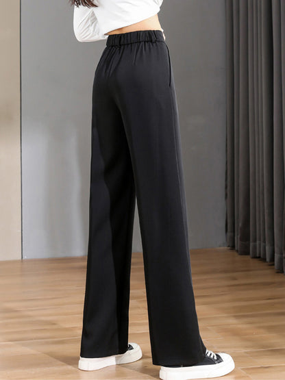 Office Wear Straight Pants High Trousers Baggy Korean Spring/summer/autumn Wide Leg Female