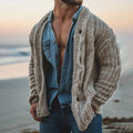 Fairman Island Jacquard Retro Buttons Sweater Cardigan elevenforest