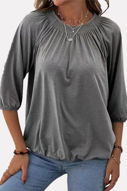 Split Joint Fold O Neck T-shirts