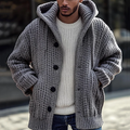 Men'S Vintage Jacquard Buttoned Down Cozy Sweater Cardigan elevenforest