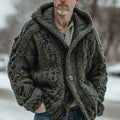 Men's Vintage Fairman Isle Jacquard Button Cardigan Sweater elevenforest