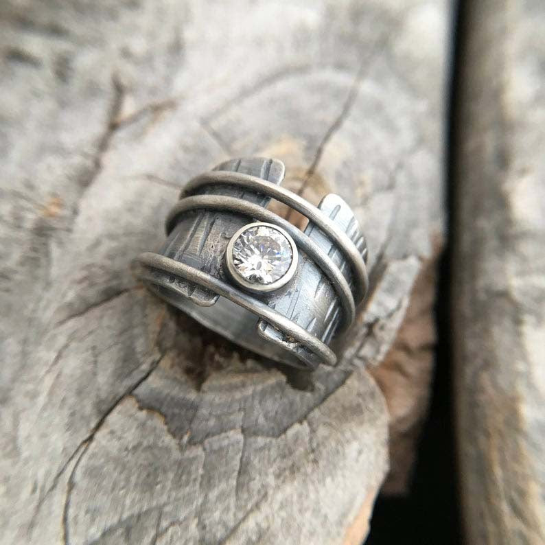 Delicate Artisan Silver Ring