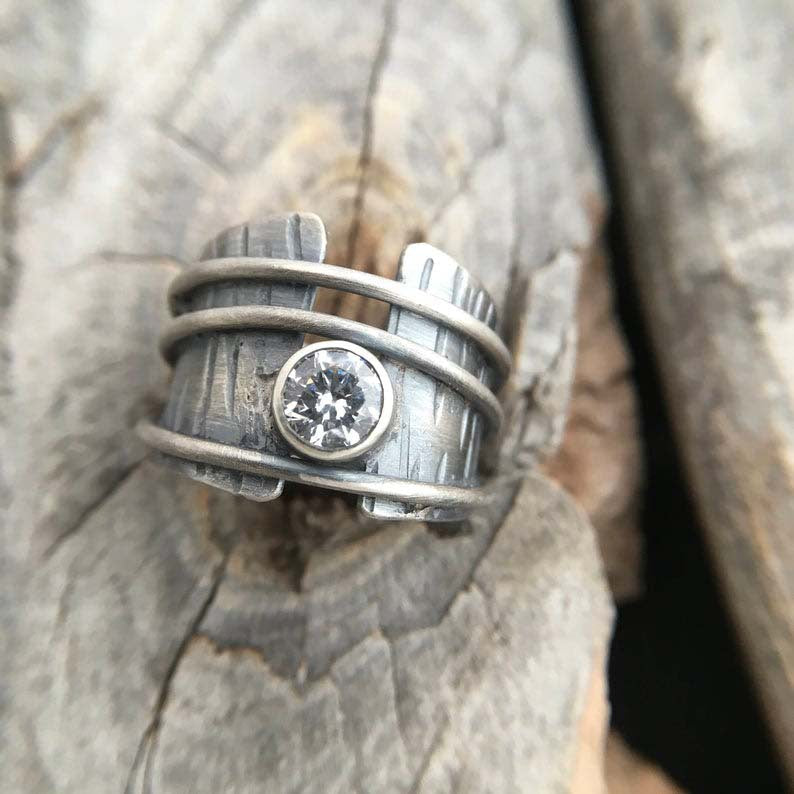 Delicate Artisan Silver Ring