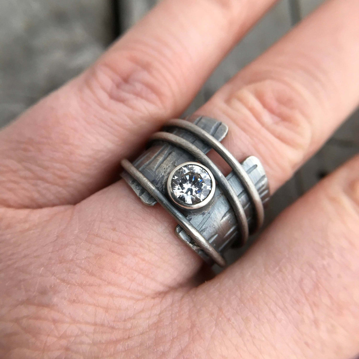 Delicate Artisan Silver Ring