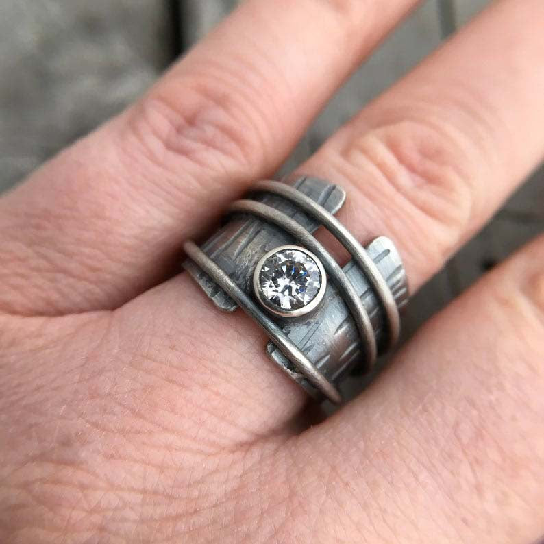 Delicate Artisan Silver Ring