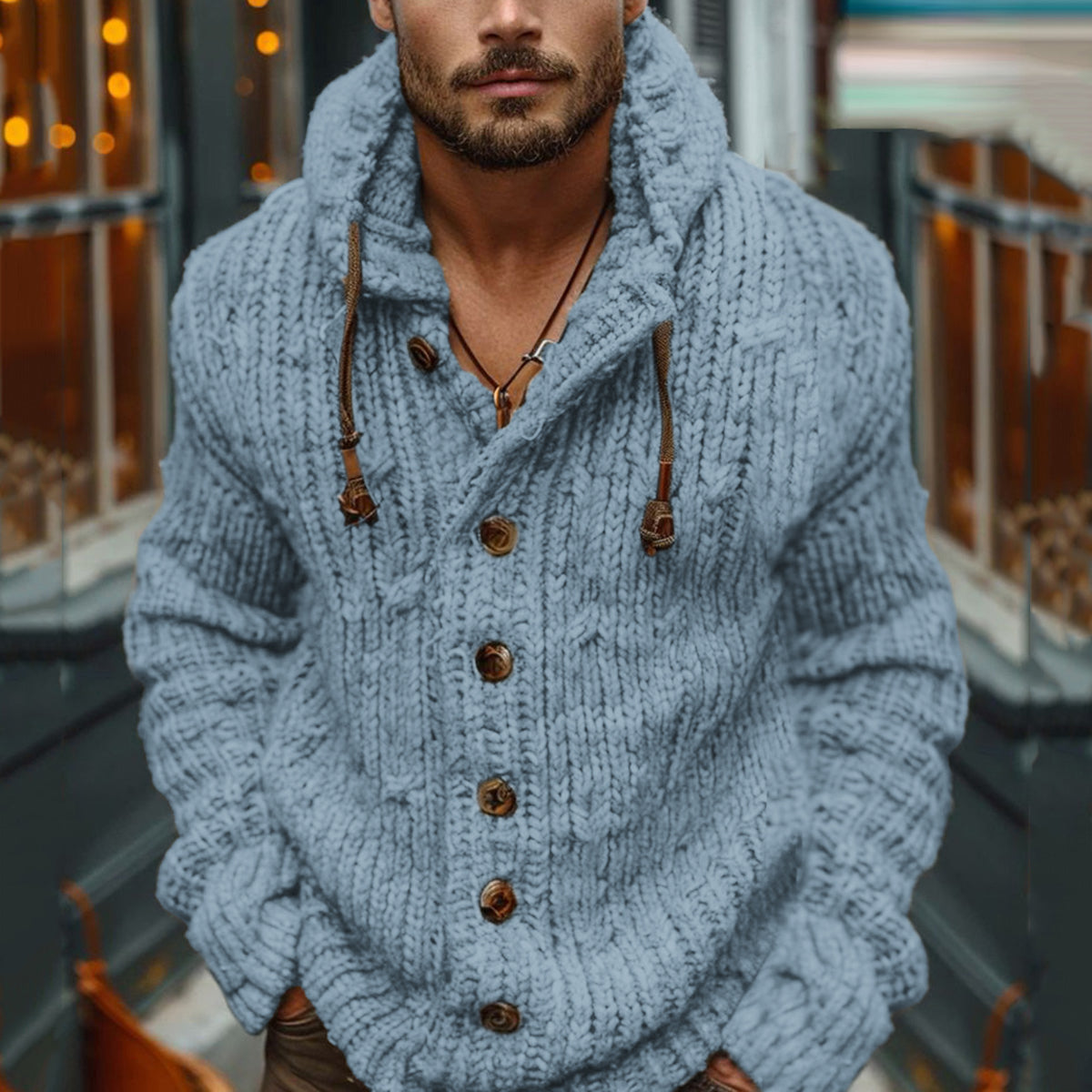 Men's Fairman Island Vintage Hooded Cardigan elevenforest