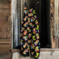 Comstylish Japanese Art Cute Colorful Dog Print Loose Casual Jumpsuit