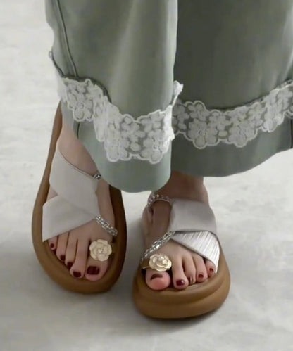 Black Platform Faux Leather Hollow Out Slide Sandals Oi055