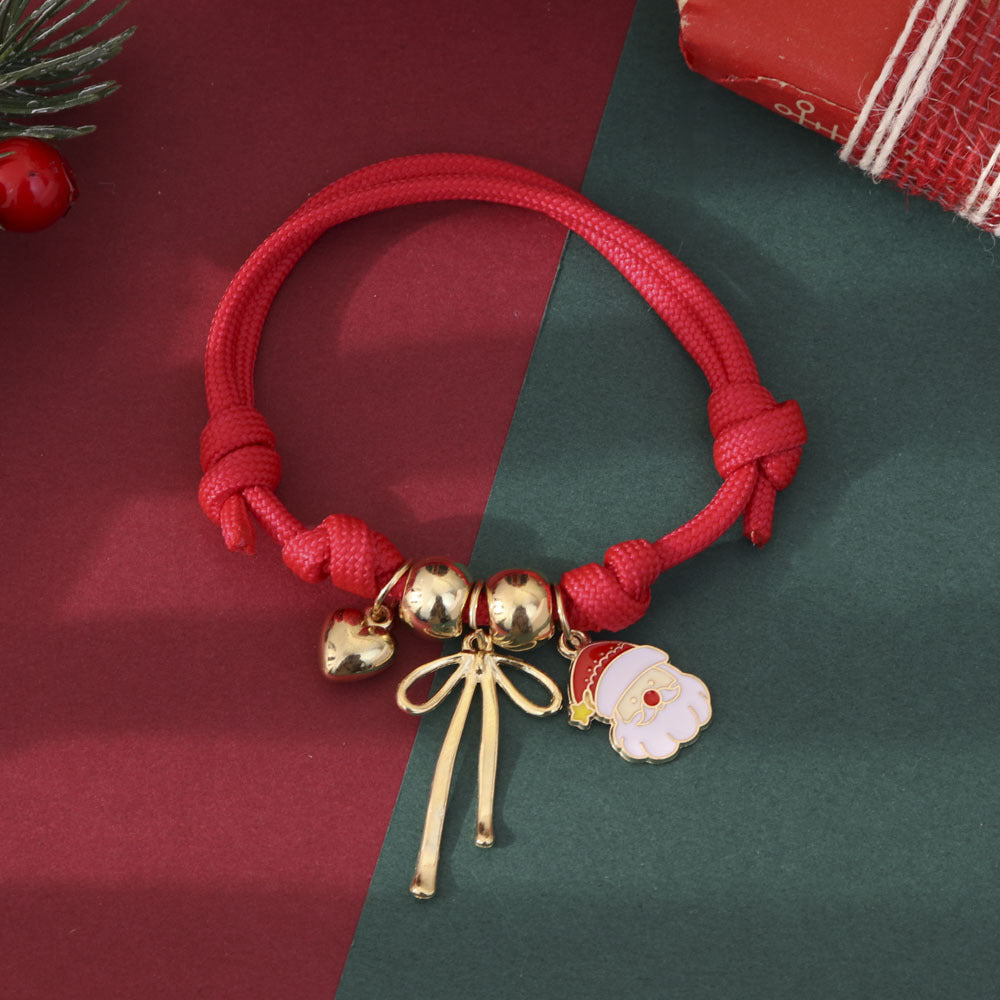 Comstylish Christmas Pendant Adjustable Bracelet