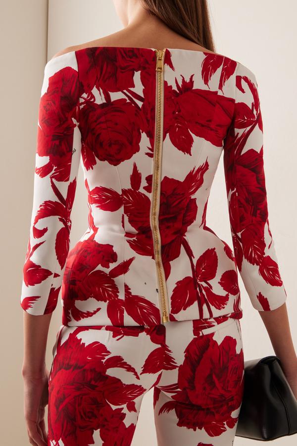 Cynthia Printed Off-shoulder Set