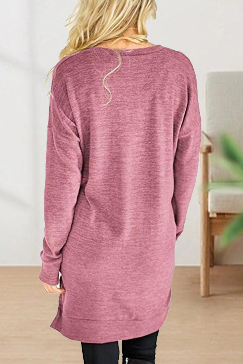 Color V Neck T-shirts