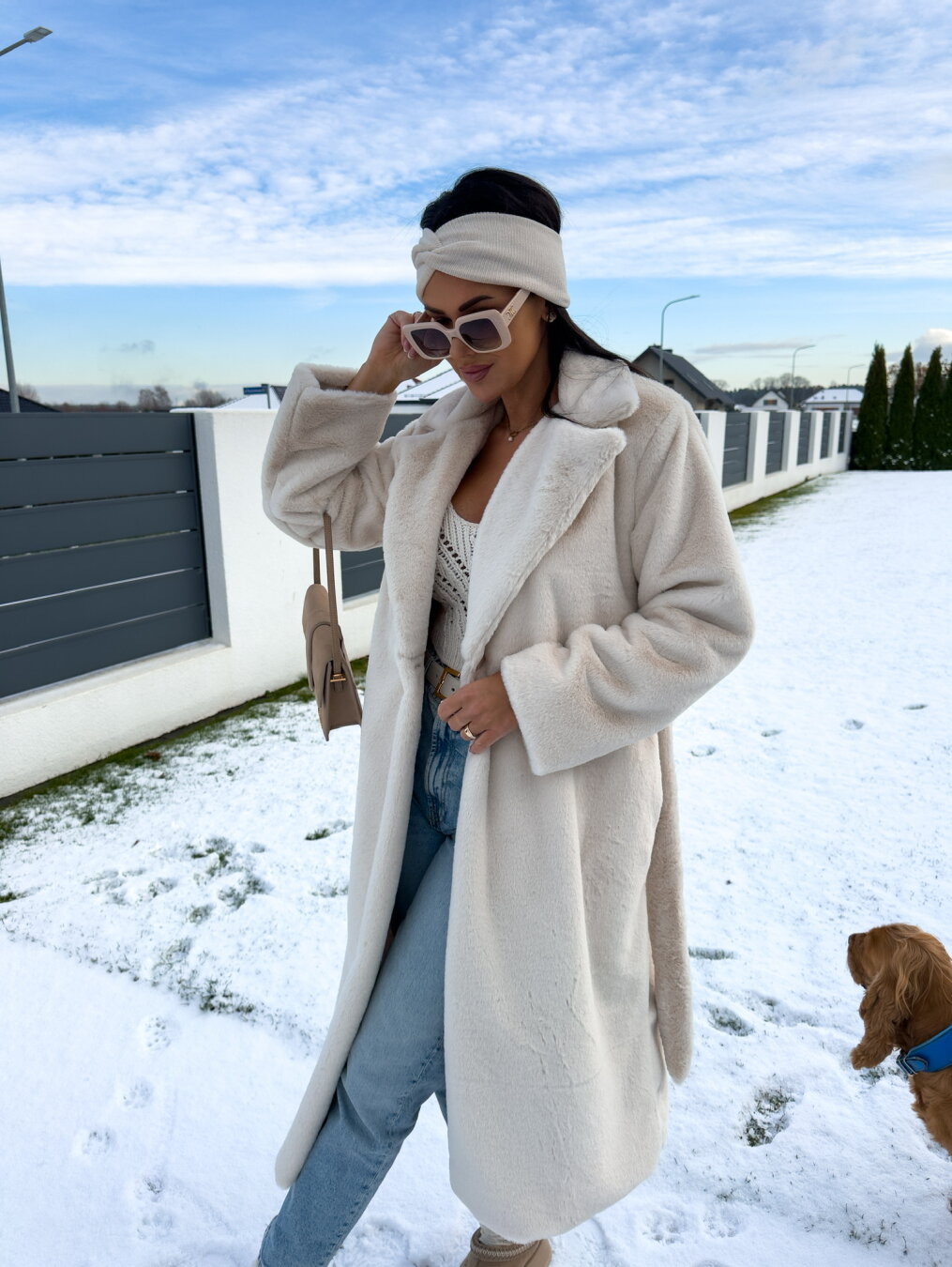 JO | Fluffy long coat for women
