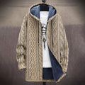 Men's Vintage Knitted Graphic Comfort Plush Hooded Coat elevenforest