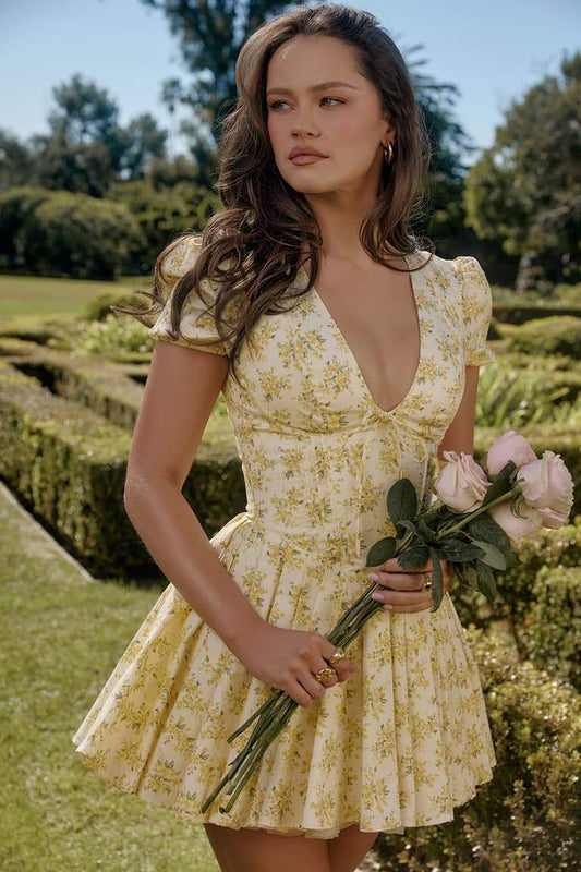 Emily V-neck Corset Mini Dress
