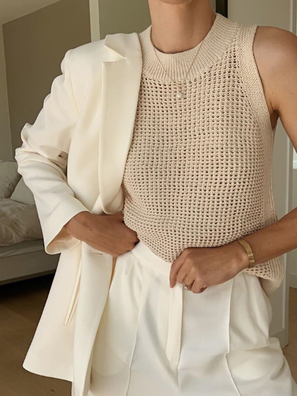 Knit Hollow Vest