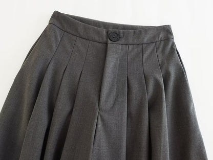 Summer Wind Crumpled Pleated Wide Leg Pants
