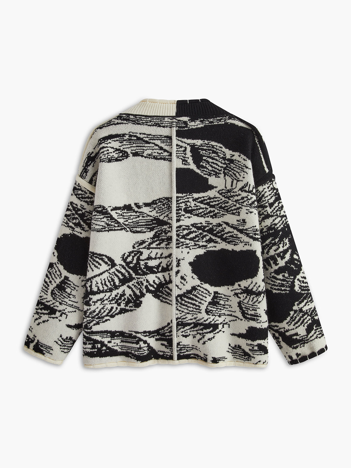 Printed Oversize Knit Outwear