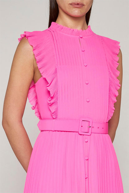 Strapless Ruched Maxi Dress With Belt