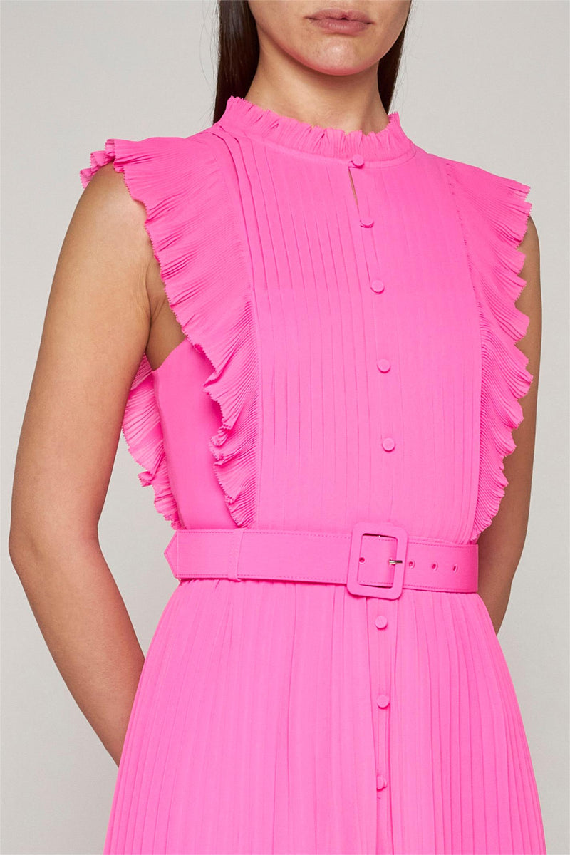 Strapless Ruched Maxi Dress With Belt