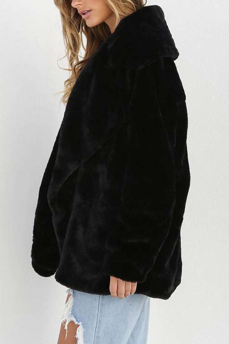 Patchwork Turndown Collar Outerwear(7 Colors)