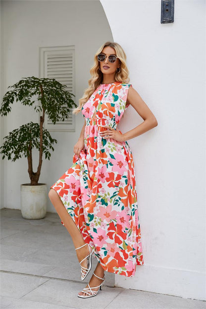 Sleeveless Maxi Dress Pink