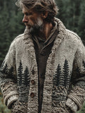 Men's Vintage Forest Inspired Cozy Chunky Cardigan elevenforest