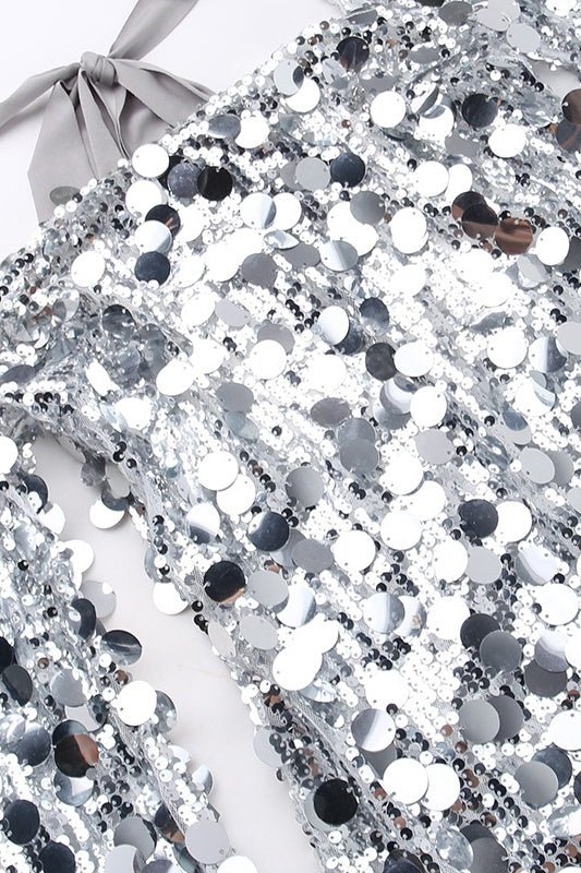 Jane Sequins Backless Mini Dress