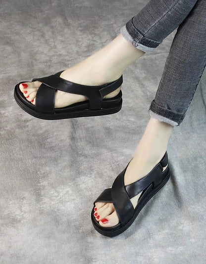 Cross Strap Flat Sandals Slingback