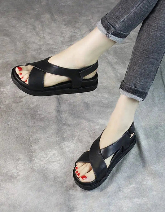 Cross Strap Flat Sandals Slingback