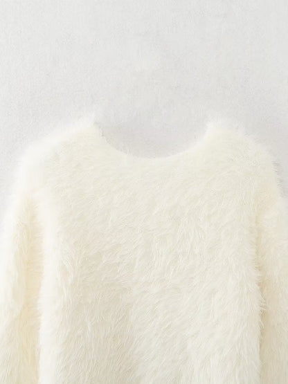 Gentle Mink Fur Sweater Coat: ’s Winter Knit Cardigan