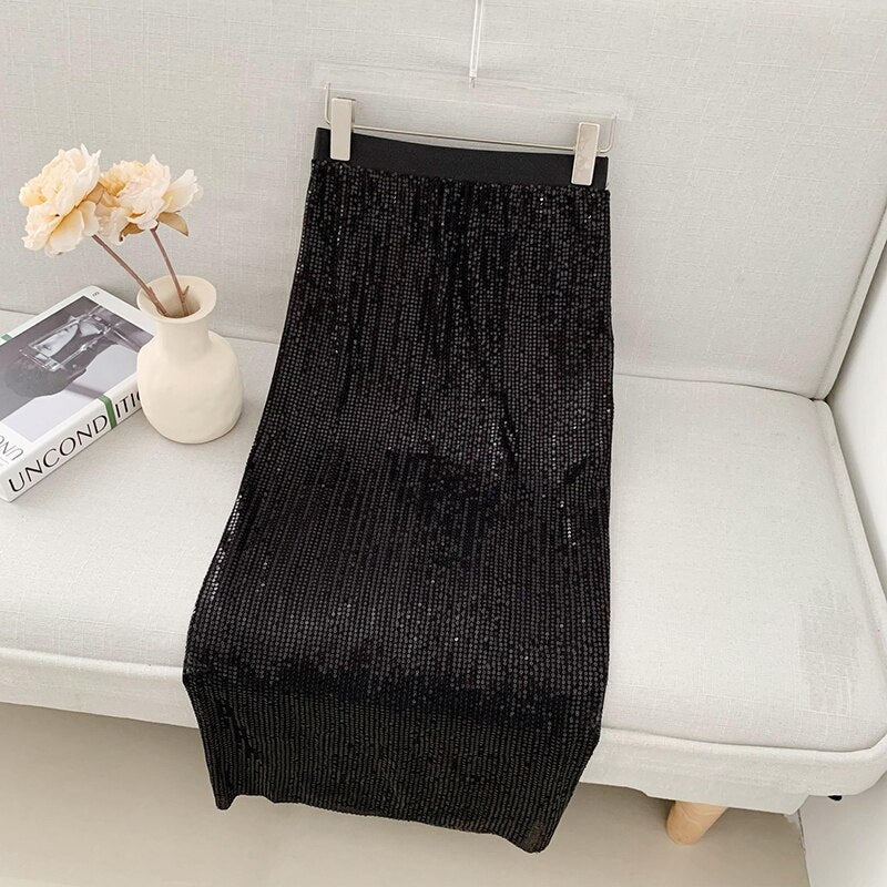 Sequined Midi Skirt