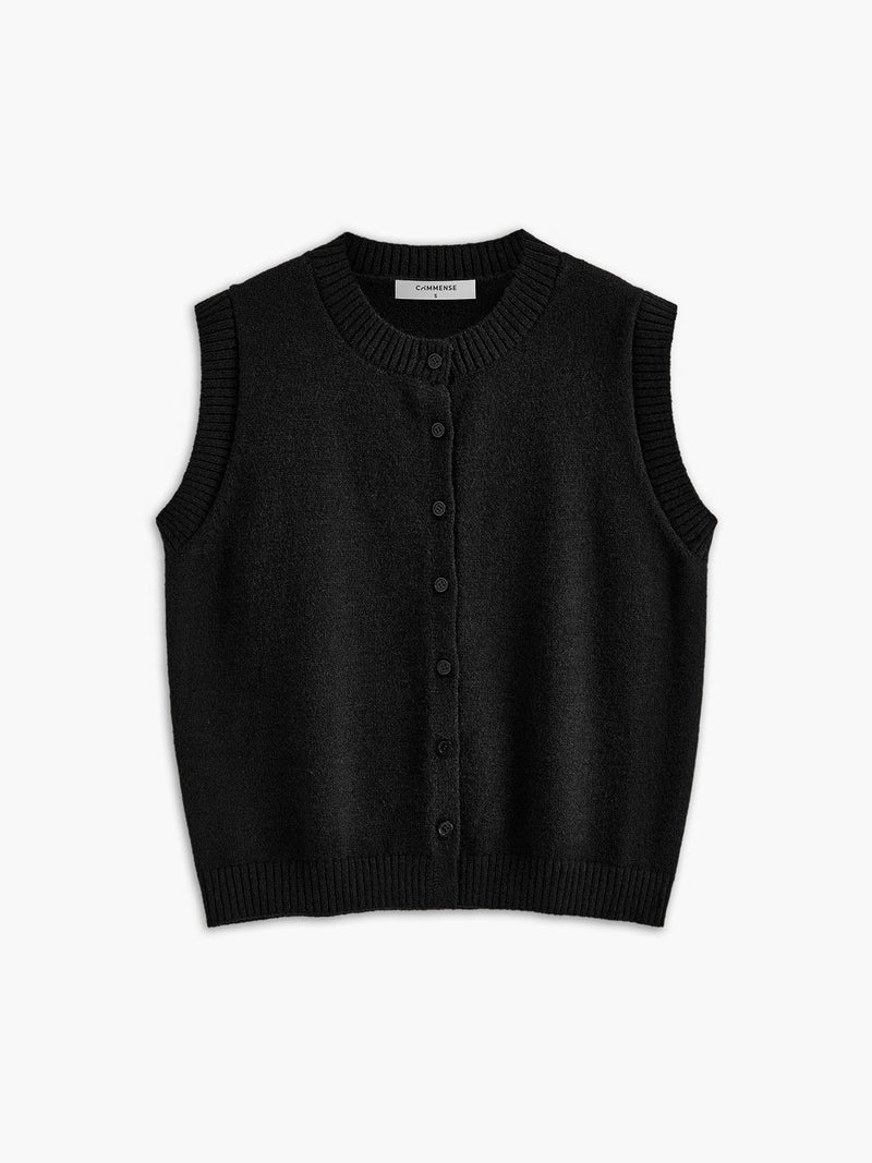 Button Up Sweater Vest