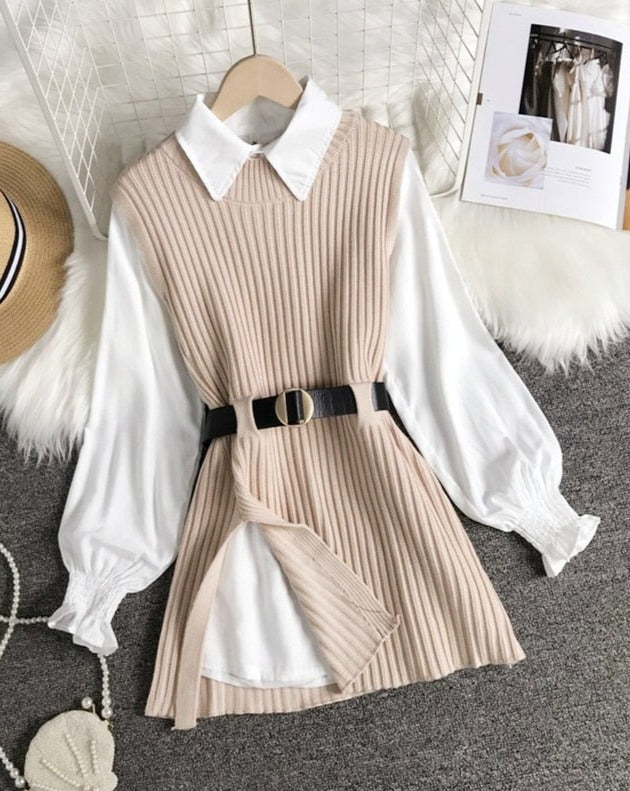 Veronica Shirt & Vest Set