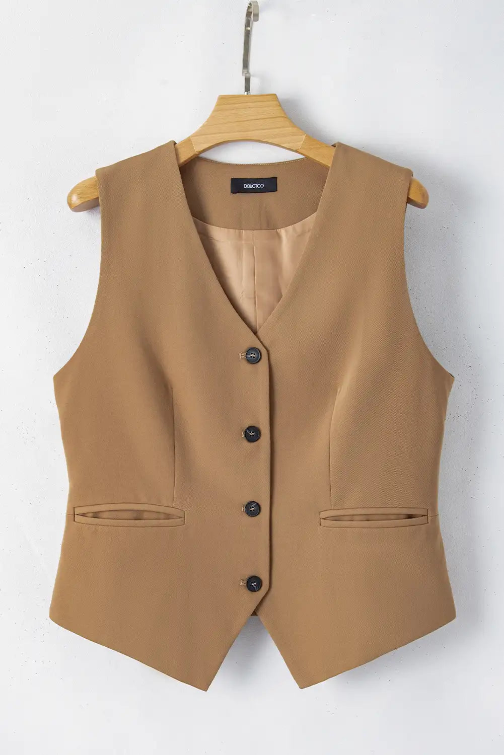 Chestnut V Neck Suit Vest