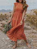 KS | Midi dresses with short sleeves for women