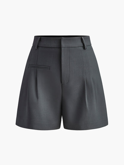 Mid Waist Shorts Without Belt