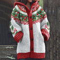 Christmas Tree Decoration Embroidered Printed Sweater Cardigan elevenforest
