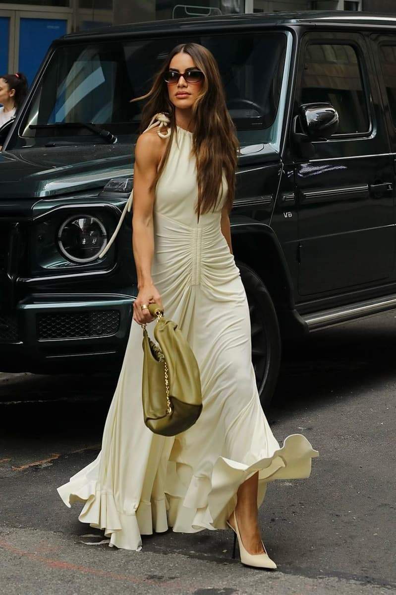 Edna Halter Gathered Maxi Dress