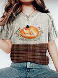 Forest Fox Protect Nature Awareness Vintage Women's T-shirt artswardrobe