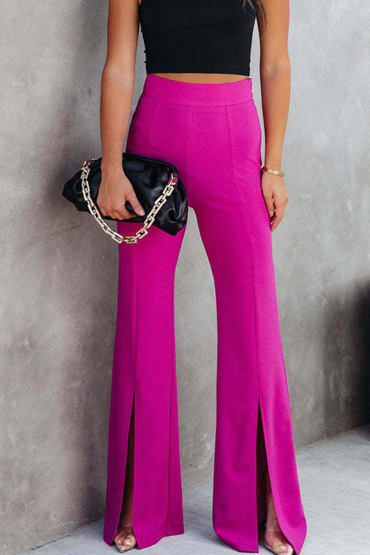 Color Boot Cut High Waist Wide Leg Color Bottoms