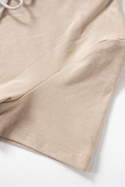 Bandage Patchwork O Neck T-shirts