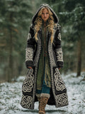 Women's Celtic Knot Irish Art Hooded Knit Cardigan artswardrobe