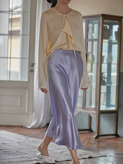 Satin Midi Skirt