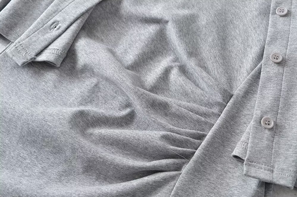 Pure Suit Autumn Winter Short Slim Long Sleeve Cardigan Inner Wear Pleated Cami Dress