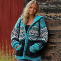 Vintage Fairman Island Classic Geometric Pattern Cozy Thick Sweater elevenforest