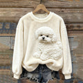 Comstylish Lovely Dog Fleece Cozy Plush Sweatshirt